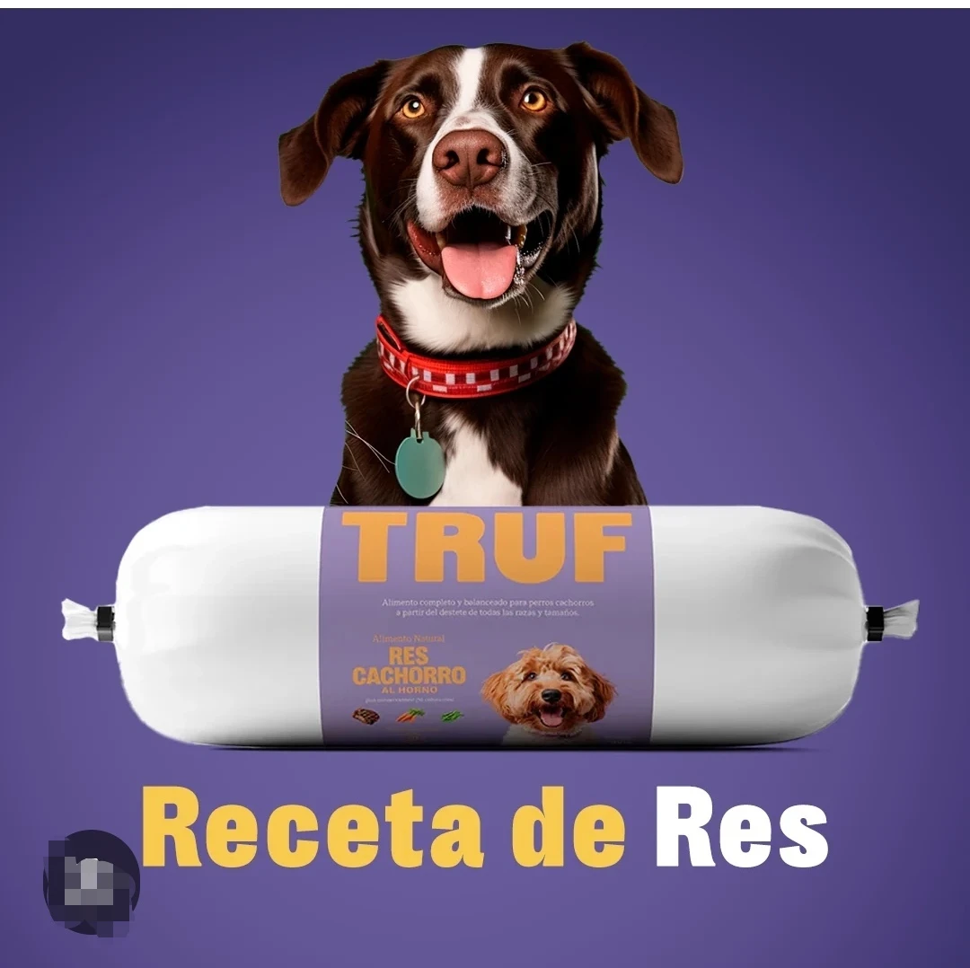 Alimento natural para perro, receta de res